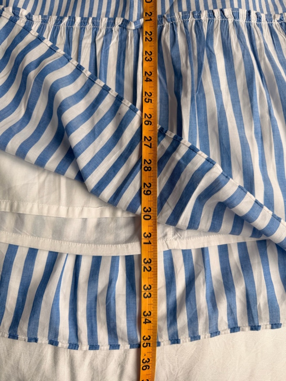 J. Crew Blue and White Striped Tiered Maxi Skirt - Picture 12 of 14